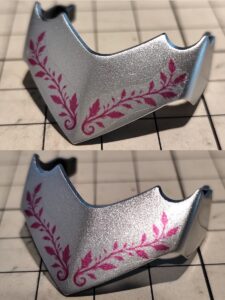 自作デカール トップコート有無による余白の見え方の違い