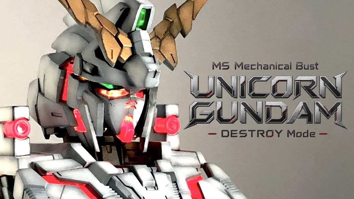 MSメカニカルバストDX ユニコーンガンダム デストロイモードのLED発光作例